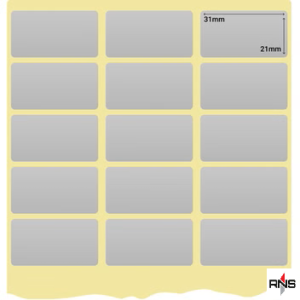 لیبل متال سایز 21×31 میلیمتر سه ردیفه