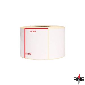 لیبل کاغذی 80×50 میلیمتر تک ردیف