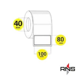لیبل کاغذی 80×100 میلیمتر تک ردیف